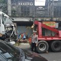 Dua Truk Alami Kecelakaan di Jalan Poros Nasional Lamongan-Babat