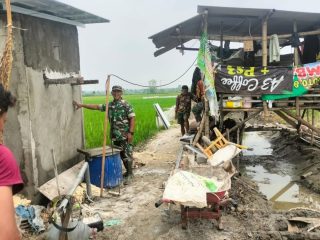 Kodim 0812 Lamongan Bangun Rumah Pompa Air untuk Bantu Petani Desa Wanar