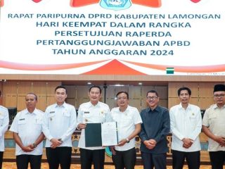 Raperda Pertanggungjawaban APBD 2024 Lamongan Resmi Jadi Perda