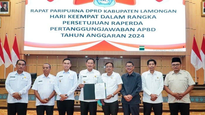 Raperda Pertanggungjawaban APBD 2024 Lamongan Resmi Jadi Perda