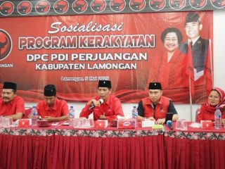 Tiga Pilar PDI Perjuangan Lamongan Bersatu Sosialisasikan Program Pro Rakyat