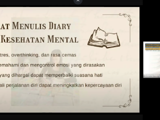 Webinar Detak Pustaka: Menulis Diary sebagai Terapi Emosional dan Kreativitas