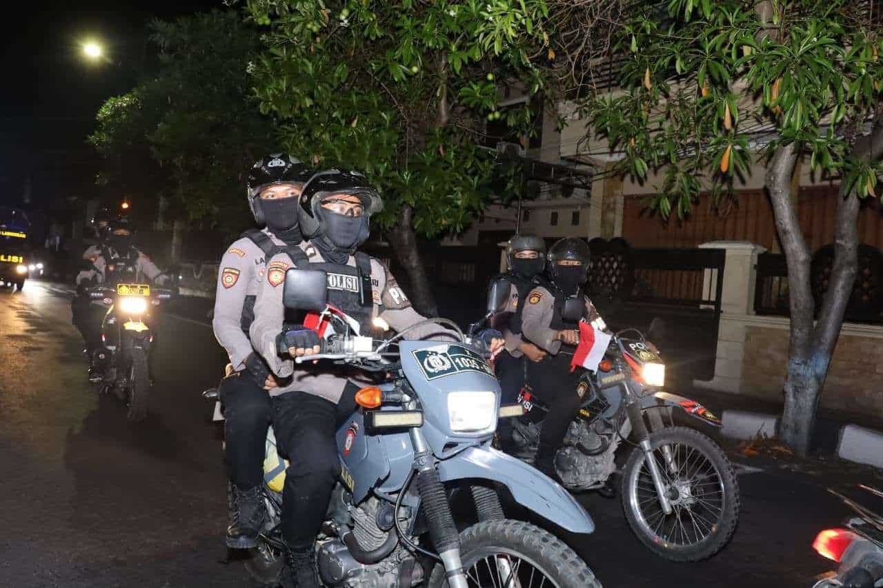 Perkuat Harkamtibmas, Polres Lamongan Laksanakan Patroli Gabungan