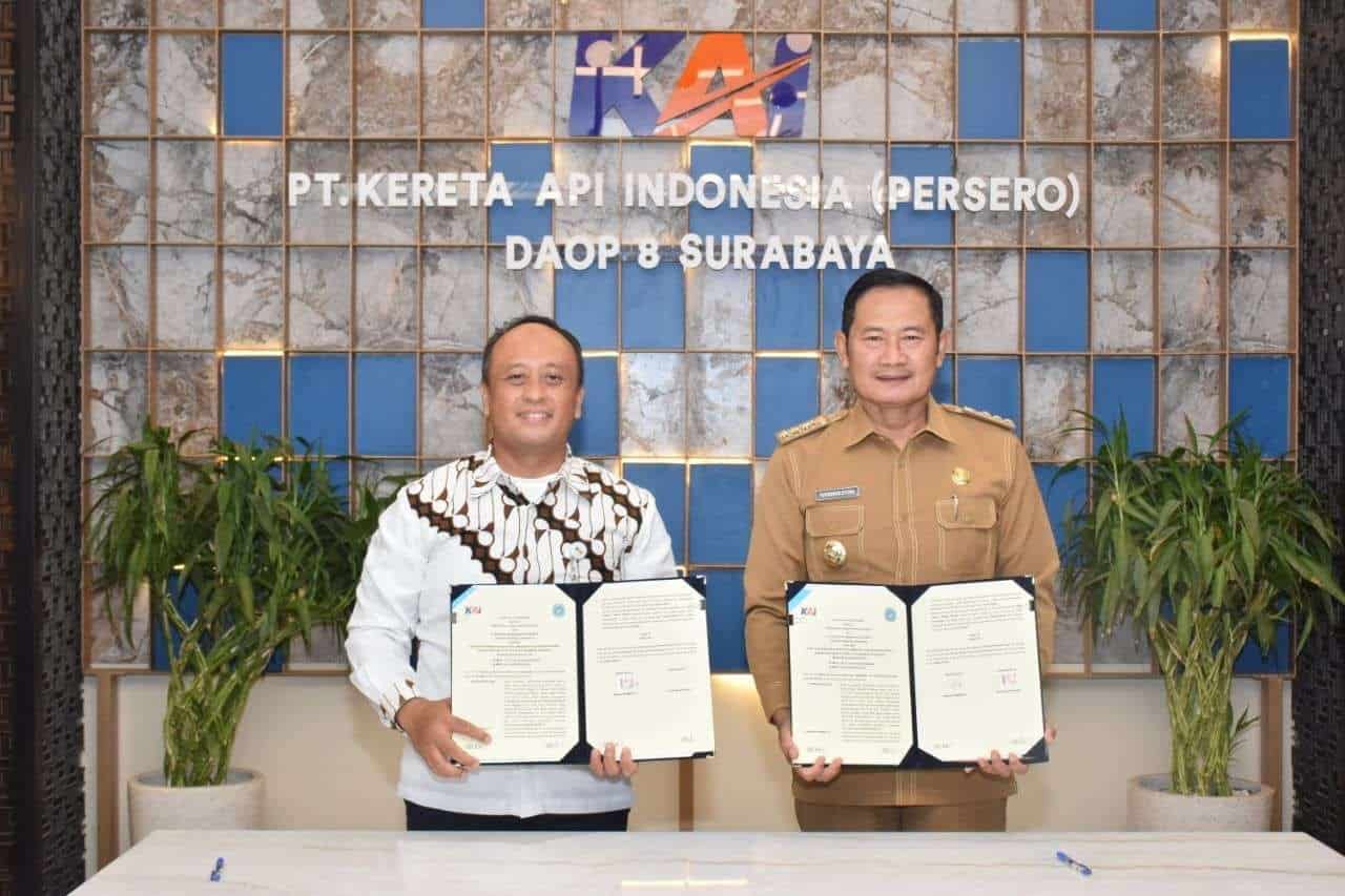 Pemkab Lamongan dan KAI Daop 8 Teken MoU Penataan Kawasan Rel