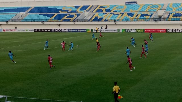 Persela Lamongan Takluk 1-2 dari Deltras Sidoarjo di Stadion Surajaya
